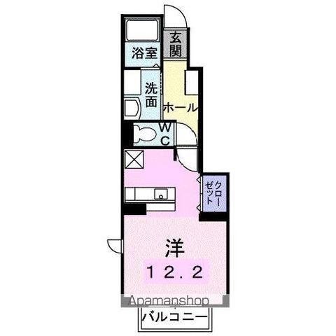 ミューズ松本Ⅷ(ワンルーム/1階)の間取り写真