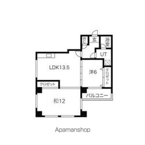 三洋ビル(2LDK/3階)の間取り写真