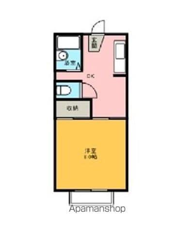 グリーンアルス(1DK/1階)の間取り写真