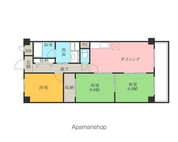 オリーブ上松(3LDK/1階)の間取り写真