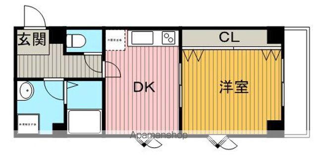 シャノアール(1DK/3階)の間取り写真