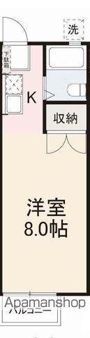 パナハイツ町川(ワンルーム/2階)の間取り写真