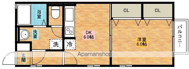 ハイツアーサー(1DK/1階)の間取り写真