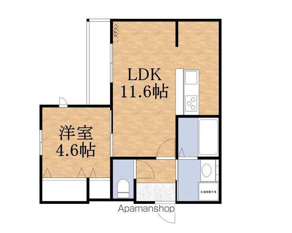 ガランスシンモリ(1LDK/2階)の間取り写真