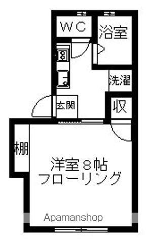 アーバン小山Ⅲ(1K/1階)の間取り写真