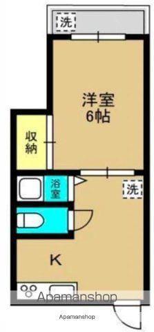 谷崎マンション(1K/2階)の間取り写真