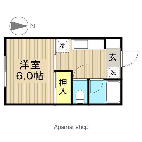日の出コーポ(1K/2階)の間取り写真
