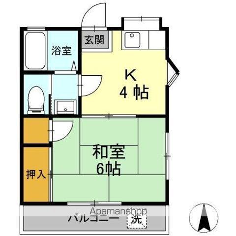 メゾンヒロ(1K/1階)の間取り写真