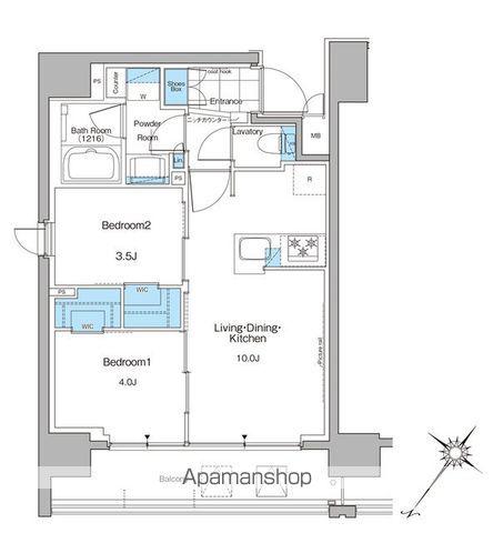 ルフォンプログレ西大井プレミア(2LDK/6階)の間取り写真