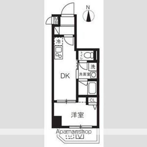 ハーモニーレジデンスグローバルキャピタル(1DK/10階)の間取り写真