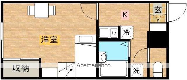 レオパレスあめや(1K/1階)の間取り写真