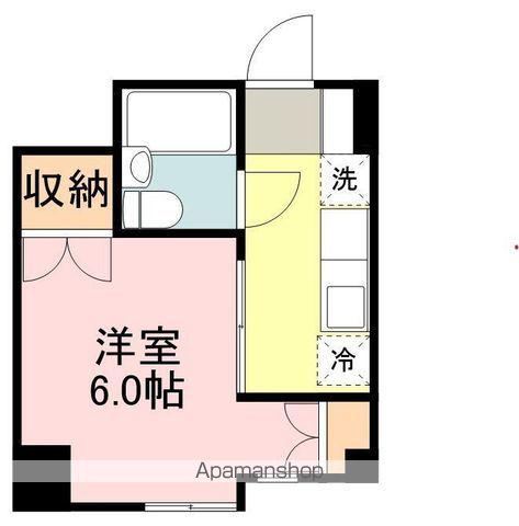 ベルソーレ北目町(1K/2階)の間取り写真