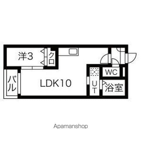 WARREN SHIBATAⅠ(1LDK/1階)の間取り写真