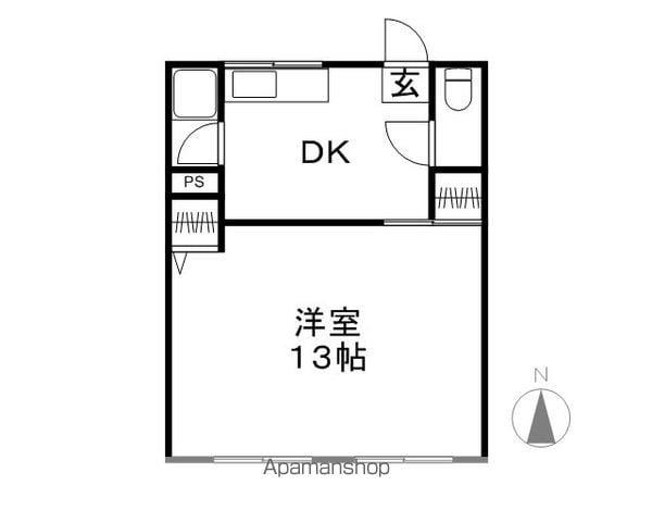 フォーブル返目(1DK/1階)の間取り写真