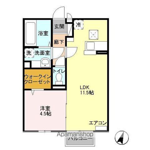 セジュールよし香(1LDK/1階)の間取り写真