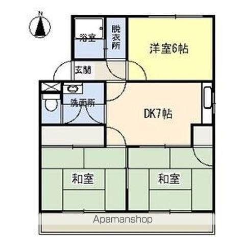 大橋ビル(3DK/2階)の間取り写真