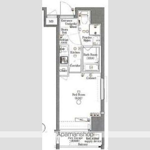 ラヴィリオ中野南台(1K/3階)の間取り写真