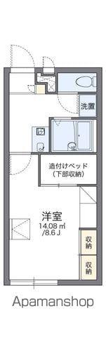 レオパレスワンダーランド(1K/2階)の間取り写真