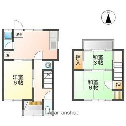 高松琴平電鉄長尾線 林道駅 徒歩14分 2階建 築56年(3DK)の間取り写真