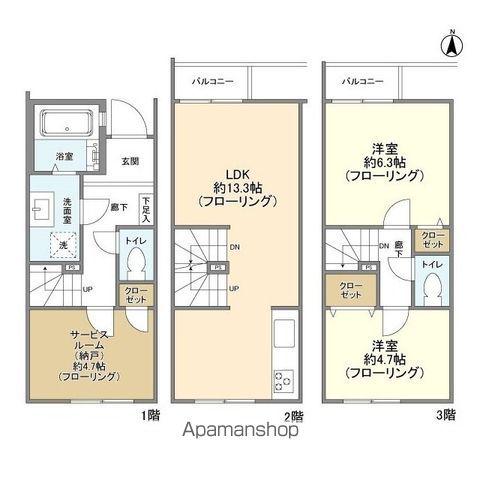 KOLETTERRACE西大宮(2SLDK)の間取り写真