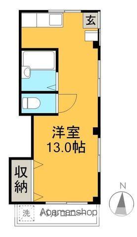 YMハイツ(ワンルーム/1階)の間取り写真