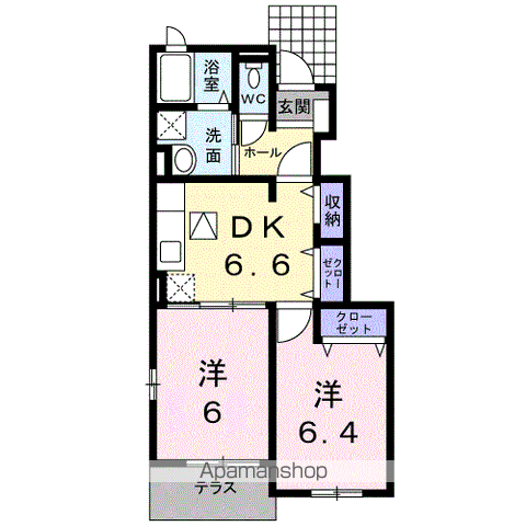 NMON・G(2DK/1階)の間取り写真