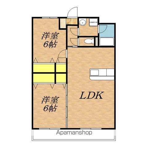グランドゥール安宅(2LDK/2階)の間取り写真