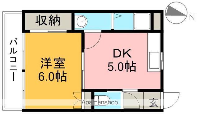 コスモハイツ高須(1DK/3階)の間取り写真