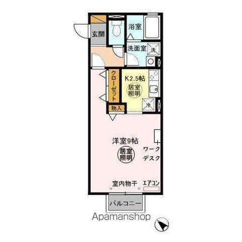 ルミエール(1K/2階)の間取り写真