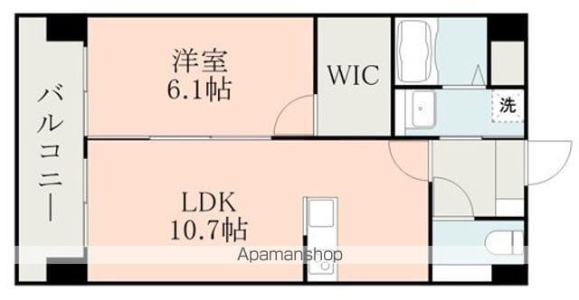 ミリーサ菊陽(1LDK/6階)の間取り写真