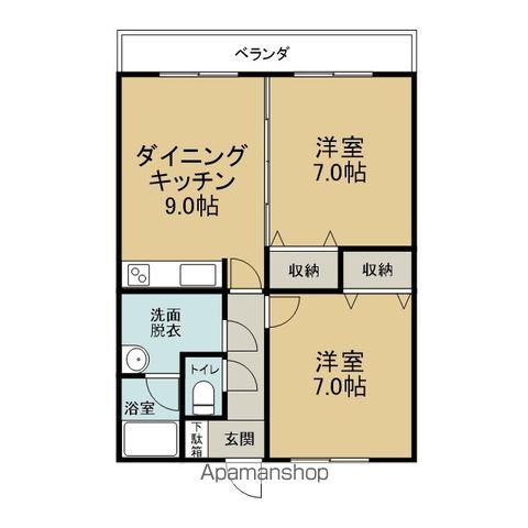 メゾン・ド・K B棟(2DK/3階)の間取り写真