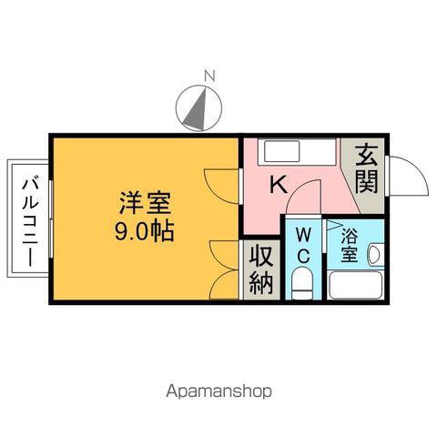 コーポウエストⅡ(1K/2階)の間取り写真
