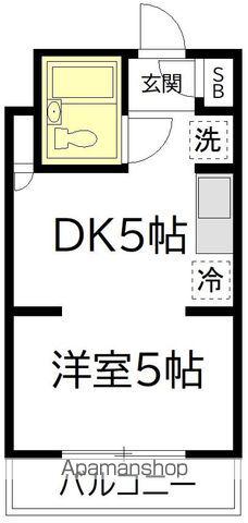 TOP・明大前第3(1DK/1階)の間取り写真