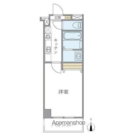 シュロスヒロカズ大手前(1K/6階)の間取り写真