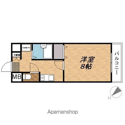 アベニータ(1K/3階)の間取り写真