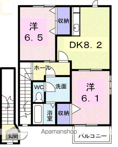 IJURET A(2DK/2階)の間取り写真