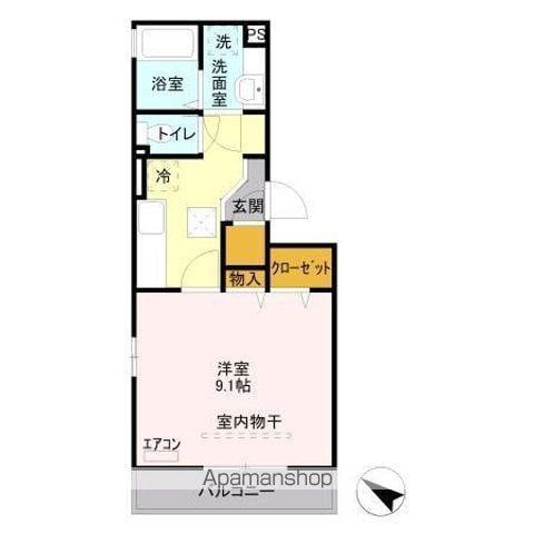 カーサリリオ(1K/1階)の間取り写真