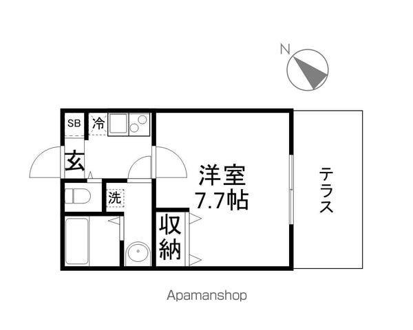ナウリヴィエール 2(1K/1階)の間取り写真