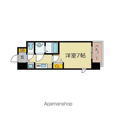 プレサンス久屋大通公園エアリー(1K/5階)の間取り写真