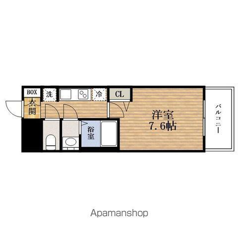 アリヴィス NANIWAHIGASHI ソルテラス(1K/9階)の間取り写真