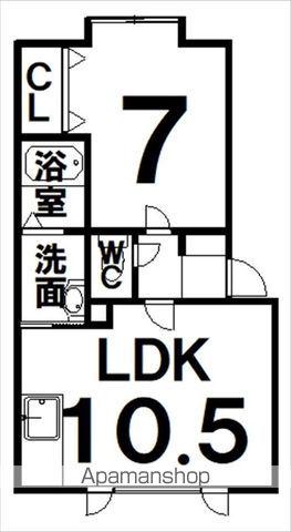 エーコーエピオンⅡ(1LDK/2階)の間取り写真