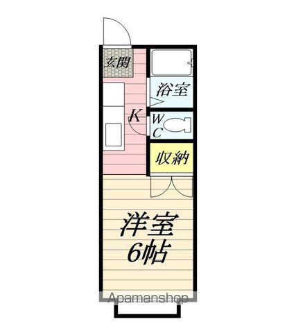 旭ハイツ(1K/2階)の間取り写真