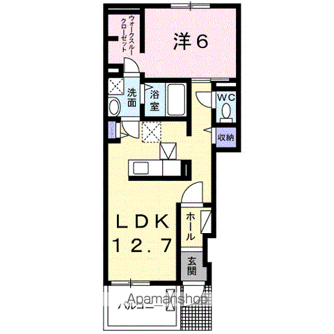 ARMAGNAC A(1LDK/1階)の間取り写真