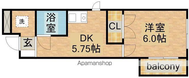 大岡ビル(1DK/3階)の間取り写真
