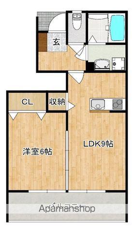 グランオペラ(1LDK/1階)の間取り写真