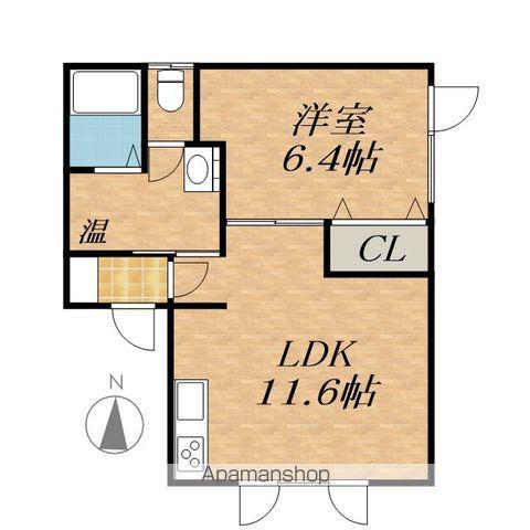 ミレニアム425(1LDK/2階)の間取り写真