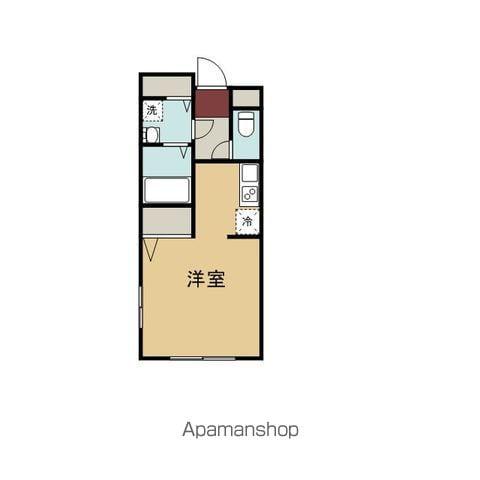 ロード・クロサイト(ワンルーム/2階)の間取り写真