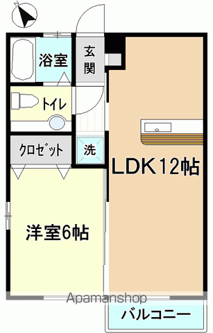 レーベンプラザ(1LDK/2階)の間取り写真