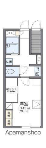 レオパレスススキ(1K/1階)の間取り写真