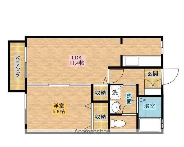 ヴィラ・ベーネA・B(1LDK/1階)の間取り写真